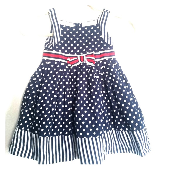 Toddler Girl's Polka Dot Party Dress - Picture 1 of 4